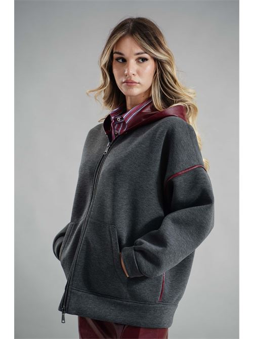 Felpa con cappuccio Simona Corsellini | A25CPFE00301DARK GRAPHITE